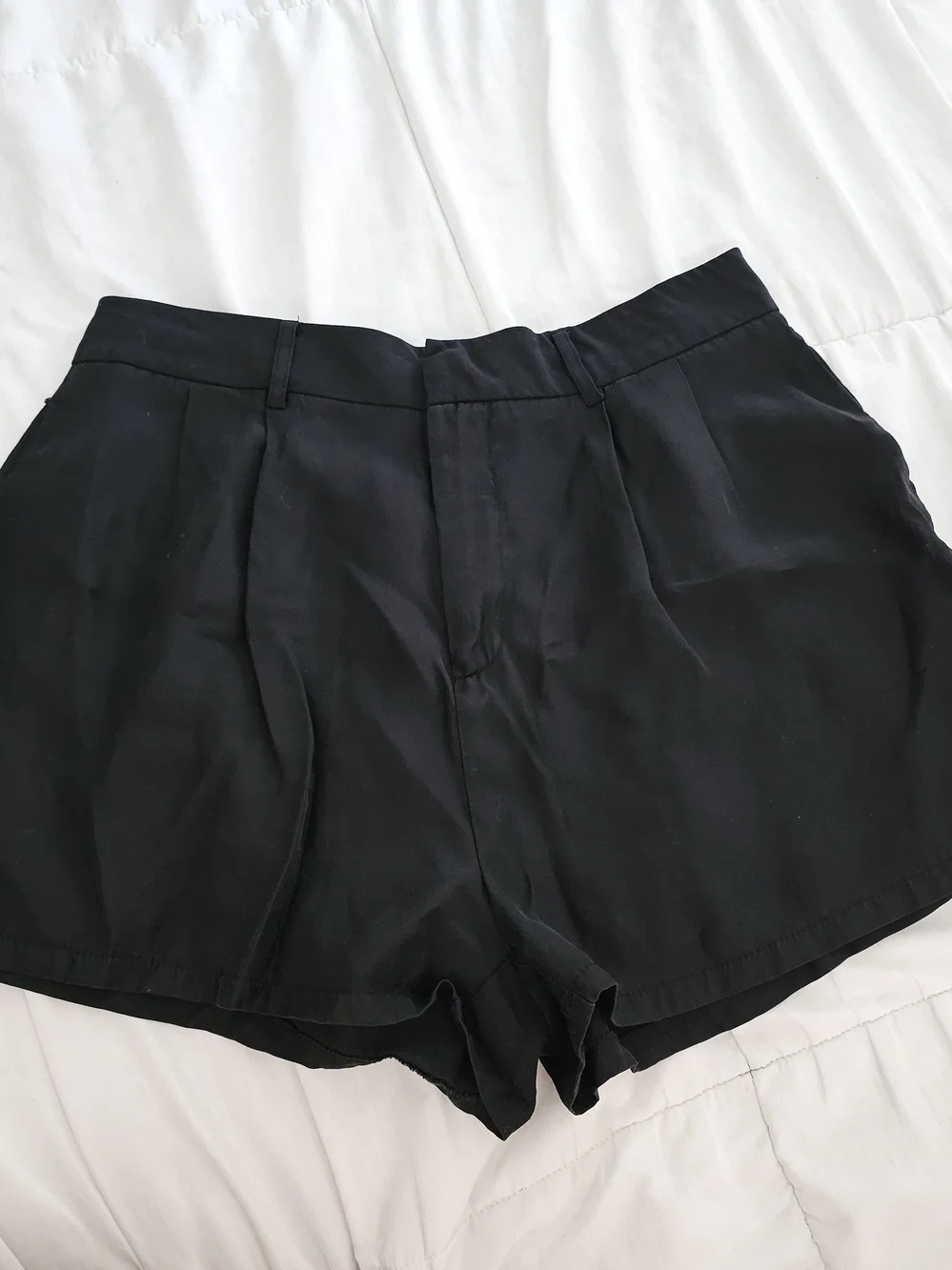 Shinestar Black High-Waist Tailored Women's Shorts